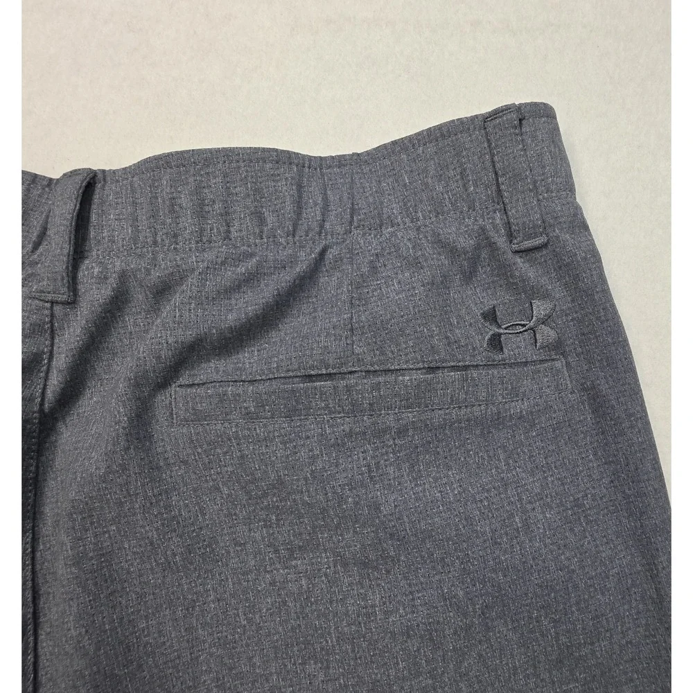 Under Armour Shorts Mens 36 Gray LIMITED USE Golf Rubber‎ Grip Waist Vented